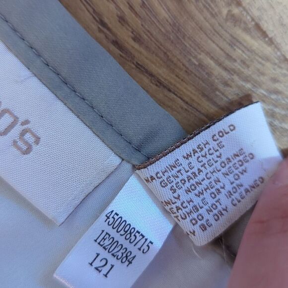 Chico's Green Ombre Ladies Maxi Lined Crinkle Pleated Skirt sz 1.5/ M/10 - Picture 10 of 11